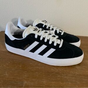 Adidas Skateboarding Gazelle ADV Black Suede White - Size 10.5